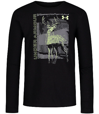 Under Armour Big Boys 8-20 Long Sleeve Hunt Whitetail Graphic T-Shirt