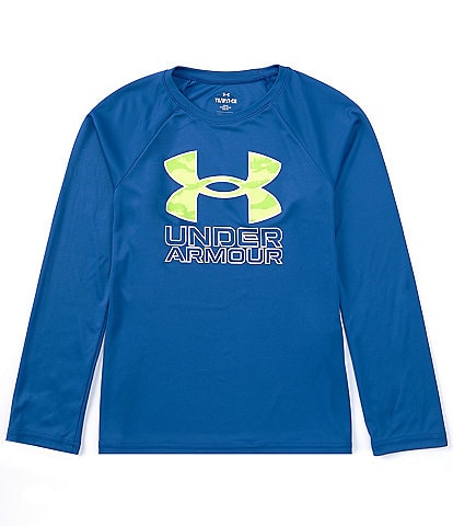 Under Armour Big Boys 8-20 Long Sleeve Tech Hybrid Fill Graphic T-Shirt