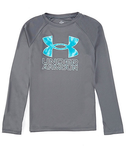 Under Armour Boy's UA Logo Stack Hoodie - Varsity Blue