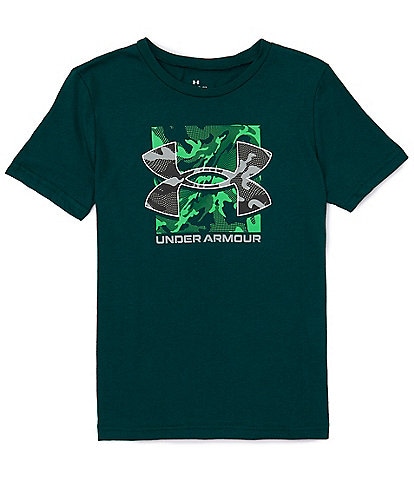 Under Armour Big Boys 8-20 Short Sleeve Box Camouflage Graphic Logo T-Shirt