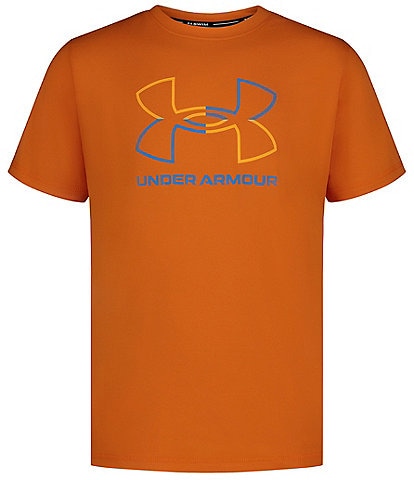Under Armour Big Boys 8-20 Short Sleeve Logo Split Surf Shirt