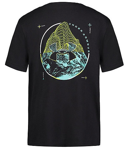 Under Armour Big Boys 8-20 Short Sleeve Split Mountain Graphic T-Shirt