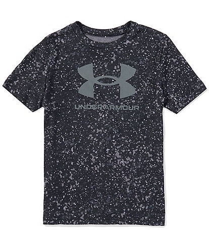 Under Armour Big Boys 8-20 Short Sleeve Sports Style Logo Printed T-Shirt