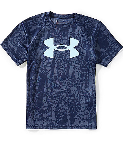 Under Armour Big Boys 8-20 Short Sleeve Tech Big Logo Printed T-Shirt