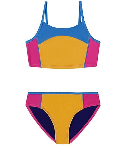 Under Armour Big Girls 7-16 Colorblock Bikini Top & Matching Hipster Bottom Two-Piece Swimsuit