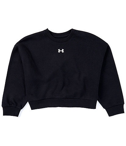 Under Armour Big Girls 7-16 Long Sleeve Crewneck Rival Fleece Oversized Pullover