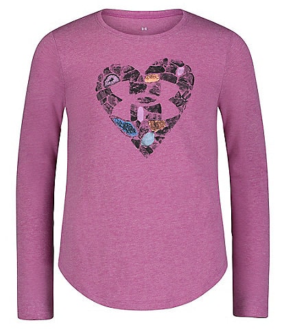 Under Armour Big Girls 7-16 Long Sleeve Nature's Heart T-Shirt