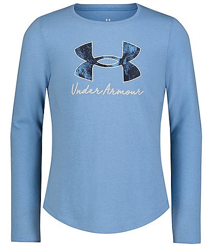 Under Armour Big Girls 7-16 Long Sleeve Shades Graphic Logo T-Shirt