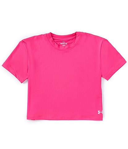 Under Armour Big Girls 7-16 Motion Short Sleeve Cropped T-Shirt