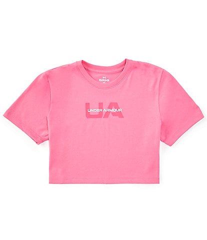 Under Armour Big Girls 7-16 Short-Sleeve Branded Cropped Boxy T-Shirt