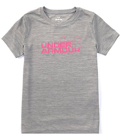 Under Armour Big Girls 7-16 Short Sleeve UA Tech™ Twist Wordmark Logo Graphic T-Shirt