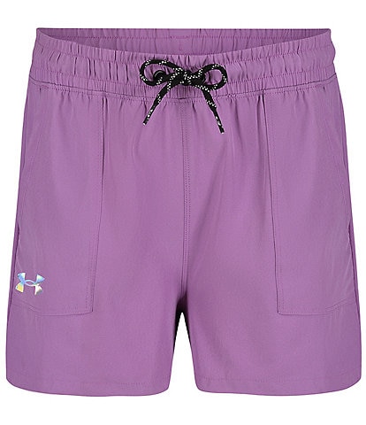Under Armour Women Size Medium Shorts Purple Pink Jacquard Athletic Short  TT-19