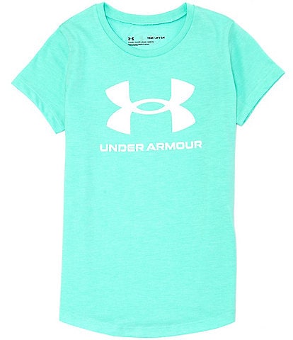 Under Armour Big Girls 7-16 UA Sport Style Logo Short Sleeve Tee