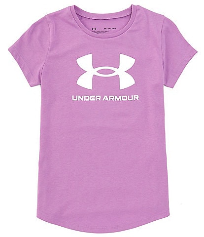 Under Armour Big Girls 7-16 UA Sport Style Logo Short Sleeve T-Shirt