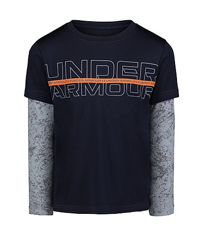 Under Armour Little Boys 2T-7 Griunge-Wash Two-Fer Graphic T-Shirt