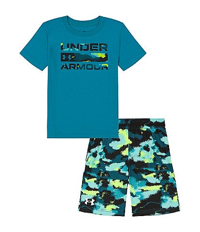 Under Armour Little Boys 2T-7 Short Sleeve Dissolve Camo T-Shirt & Short Set