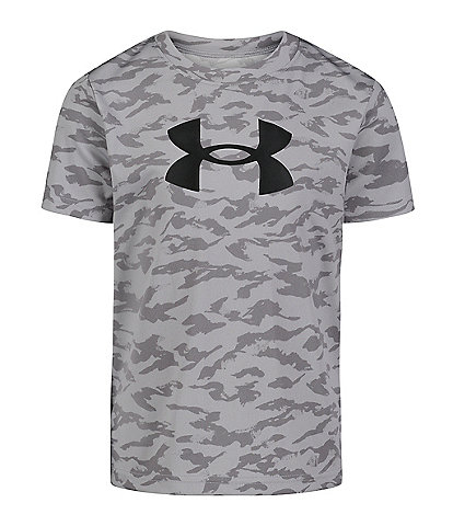 Under Armour Little Boys 2T-7 Short Sleeve Screen Print Camo Logo T-Shirt