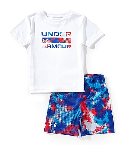Under Armour Little Boys 4-7 Short Sleeve Speed Tech Freedom Camo T-Shirt & Shorts Set