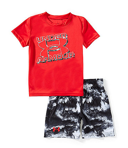 Under Armour Little Boys 4-7 Short Sleeve Tech Printed T-Shirt & Short Set