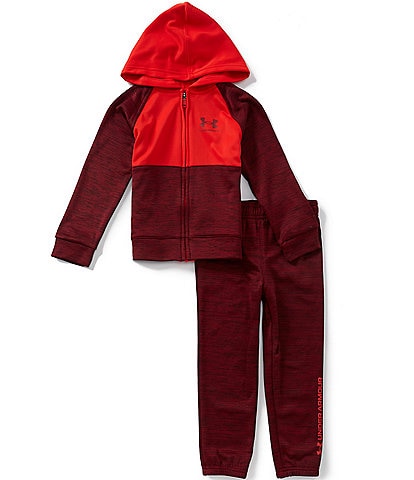 Under Armour Little Boys Long Sleeve Color Blocked Jacket & Solid Jogger Set