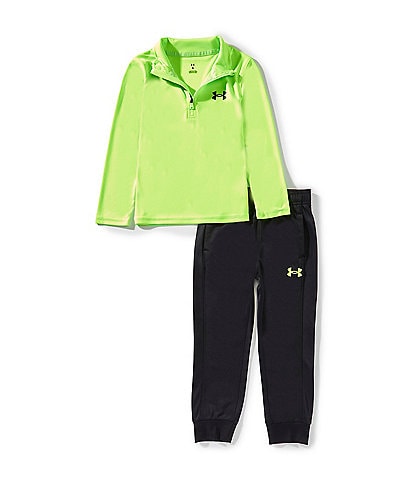 Under Armour Little Boys Stand Collar Quarter-Zip Top & Jogger Pants 2-Piece Set Set