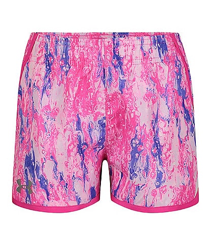 Under Armour Little Girls 2T-6X Glitched Leopard Printed Fly By Shorts