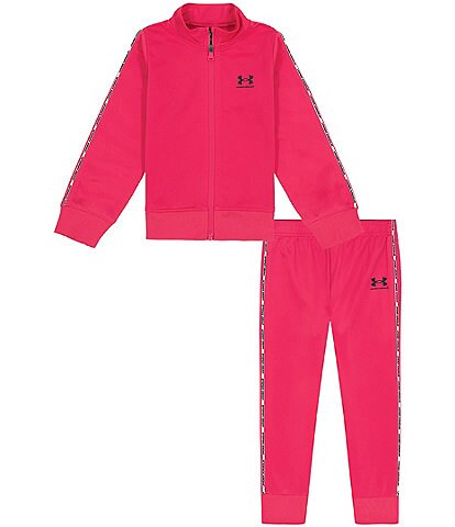 Under Armour Little Girls 2T-6X Long-Sleeve Piping Track Jacket & Matching Jogger Pant Set