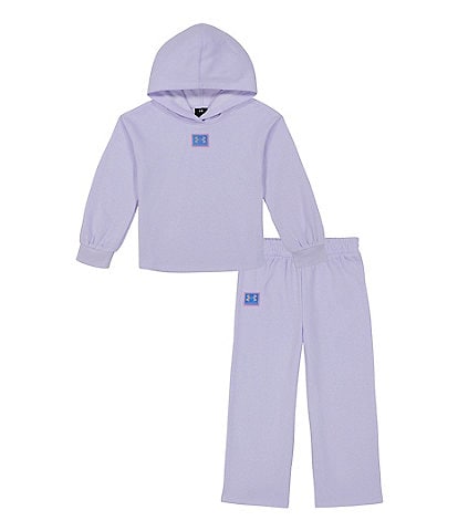 Under Armour Little Girls 2T-6X Rival Fleece Pullover Hoodie & Flare Leg Pants Set