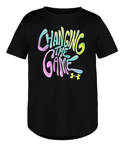 Under Armour Little Girls 2T-6X Short Sleeve Changing The Game T-Shirt