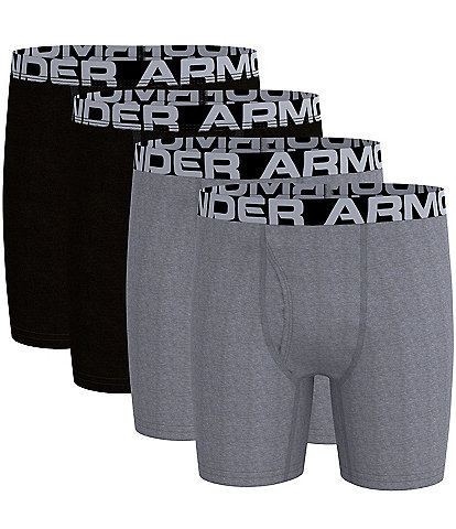 Under Armour Little/Big Boys 4-20 Repeating-Logo Boxer Briefs 4-Pack