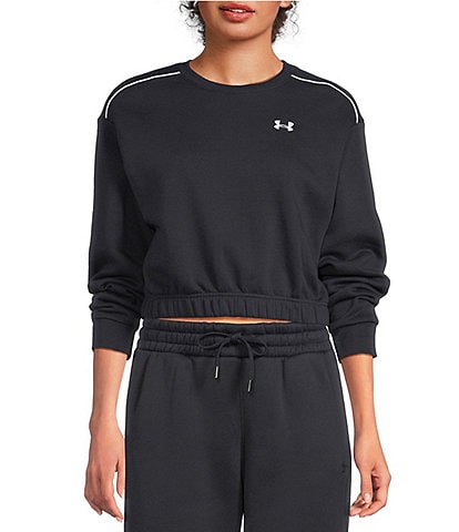 Riv Coordinating Fleece Piped Cropped Pullover