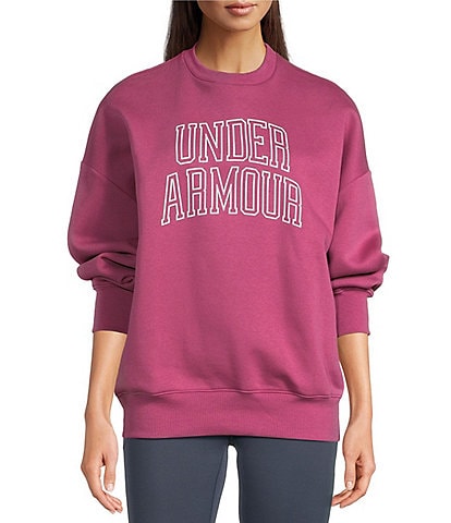 Under Armour Rival Fleece Varsity Crew Neck Long Sleeve Sweatshirt