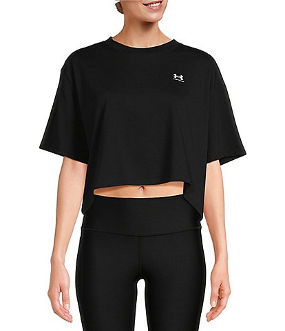 Under Armour Soft Knit Crew Neck Short Sleeves Oversize Fit Boxy Crop Top