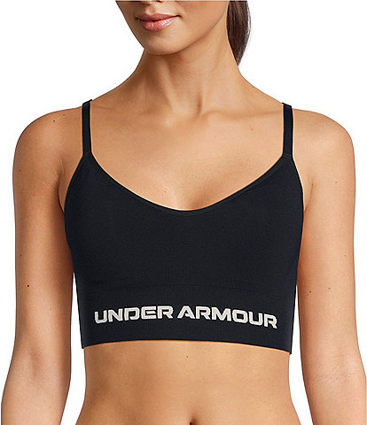 Under Armour Solid 4-Way Stretch Vanish Seamless Scoop Neck Sports Bra