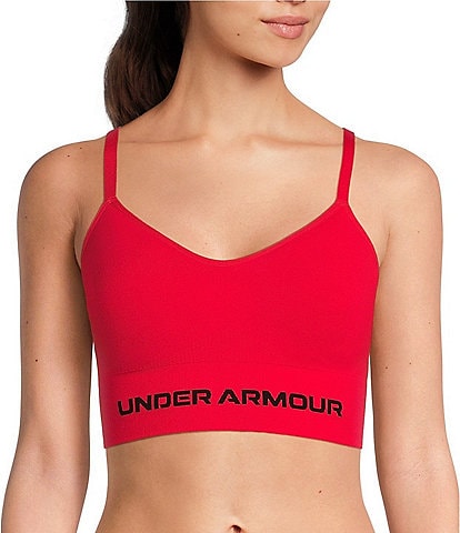 Under Armour Solid 4-Way Stretch Vanish Seamless Scoop Neck Sports Bra