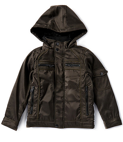 Urban Republic Big Boys 8-20 Heavyweight Tech Coat Olive Jacket