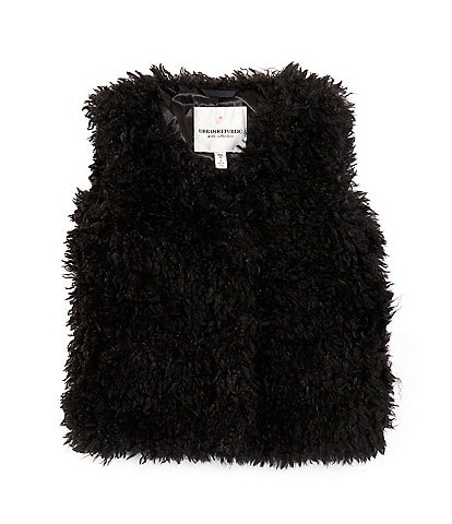 Urban Republic Little Girls 4-6X V-Neck Shaggy Fur Vest