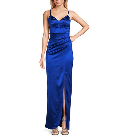 Blue prom dress dillards best sale