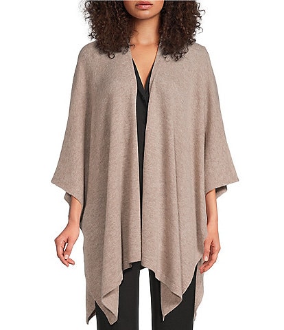 VAN WINKLE & CO. Solid Cashmere Ruana Wrap