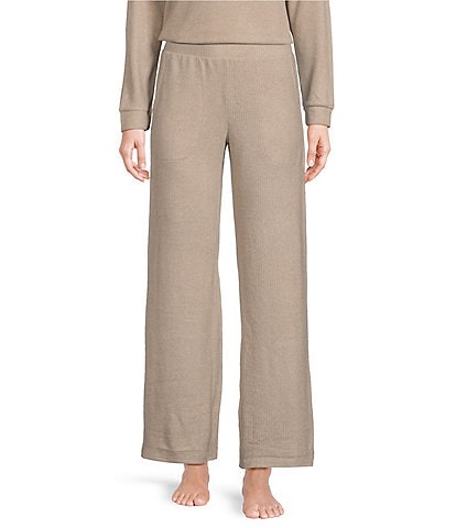 Van Winkle & Co. Solid Ribbed Knit Wide Leg Coordinating Sleep Pant