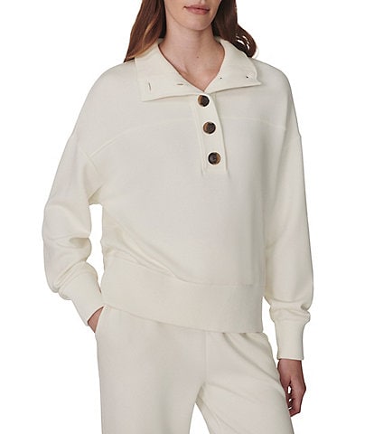 Varley Bronya Collared Button Placket Long Sleeve DoubleSoft® Sweatshirt