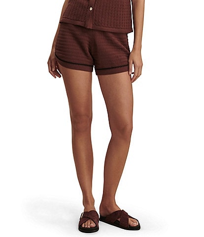 Varley Modern Knit Drawstring Waist Curved Hem Coordinating Shorts
