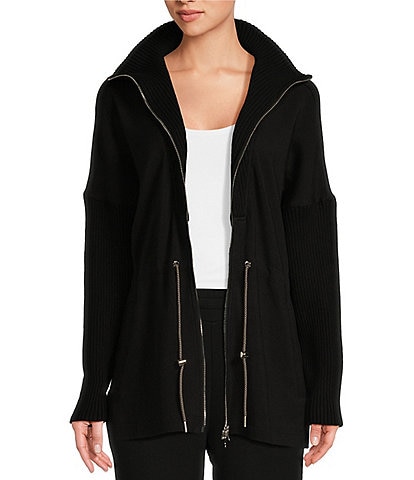 Varley Palen Longline High Neck Double End Zip Front Jacket