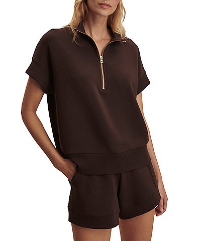 Varley Ritchie Half Zip Short Sleeve Sweatshirt