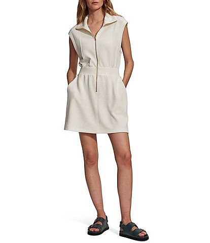 Varley Rosannah Foldable High Neck Sleeveless Zip Front Dress