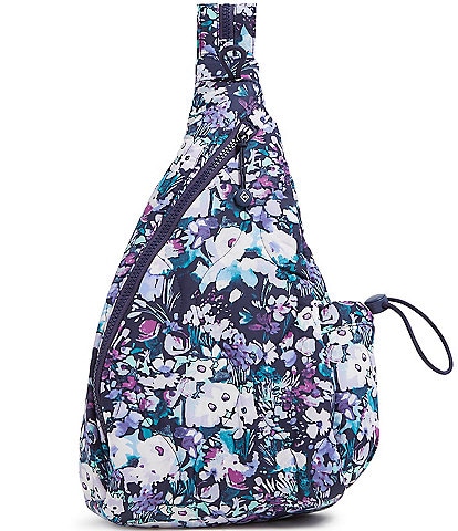 Vera Bradley Artists Garden Purple Featherweight Sling Backpack
