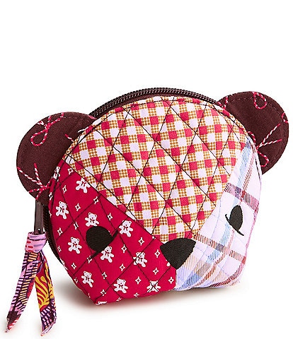 Vera Bradley Bear Festive Check Patchwork Cosmetic Bag