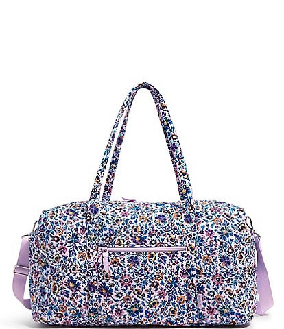 Vera Bradley Cloud Vine Iconic Large Quilted Travel Duffle Bag