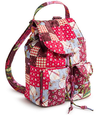 Vera Bradley Deluxe Floral Patchwork Drawstring Backpack