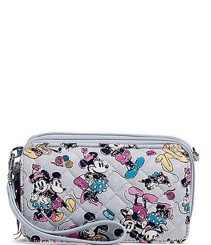 Vera Bradley Disney Collection Mickey Mouse Family Fun RFID All in One Crossbody Bag
